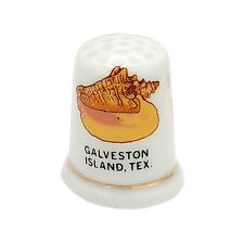 Thimble Galveston Island Texas Vintage Ceramic Porcelain picture