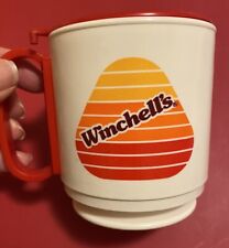 Vintage Plastic Winchell's Donut Coffee Mug Cup 1970s Antique Collectible Gift  picture