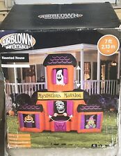 Gemmy ANIMATED 7Ft LED Haunted House Mysterious Mansion Airblown Inflatable picture