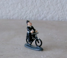 J CARLTON Dominique Gault French Miniature Figure Priest riding Bike Bicycle VTG picture