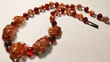 Vintage Venetian Sommerso Fancy Glass Beads Beaded Necklace picture