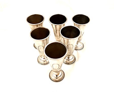 SIX ANTIQUE POLISH SILVER 800 SMALL KIDDUSH CUP EACH CUP  MARKED SET WEIGHT 128g picture
