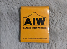 Alamo Iron Works Texas Vintage Matchbook picture