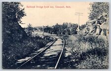 Tekamah Nebraska~Railroad Bridge~View From Cut~1912 Postcard picture