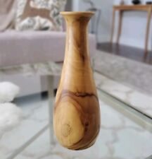 Hand Turned Wood Bud Vase. Vintage. Signed  & Dated By Artist. 8.25+