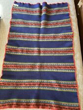 Vintage United Colors of Benetton Wool Throw Blanket Italy 57