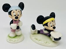 2 VTG Goebel W Germany Ceramic Disney Minnie Mouse Stretching Exercise Running picture