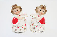 Vintage Relco Japan Queen of Hearts Salt & Pepper Shakers, ceramic, Japan 1950s picture