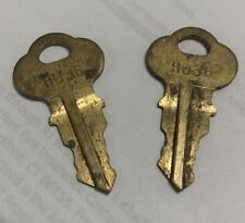 2 Vintage Original Brass Chicago Lock Company USA Key # H836 picture