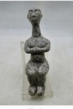EXTREMELY RARE ANCIENT NEAR EASTERN STONE CARVED WORSHIPPER DIETY IDOL. picture