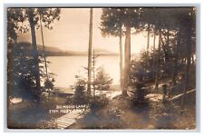 RPPC Big Moose Lake From Higby Camp, Adirondacks New York NY Postcard picture