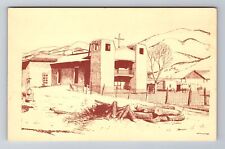 Taos NM- New Mexico, Questa Village, Antique, Vintage Souvenir Postcard picture