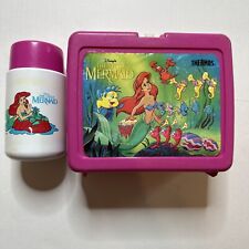 Disney’s The Little Mermaid Vintage Pink Plastic Lunchbox -  picture