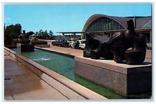 1960 Henry Moore Sculpture Lambert Municipal Airport St. Louis Missouri Postcard picture