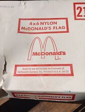 VINTAGE 1979 MCDONALD'S FLAG 4X6 #212 ORIGINAL BOX (ROUGH) STICHED NYLON. NICE picture