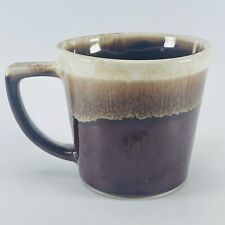 McCoy USA Drip Glaze D-Handle Brown Coffee Mug VTG MCM picture