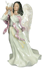 Cosmos 96571 Fine Porcelain African American Angel Musical Figurine, 9-1/8-In... picture