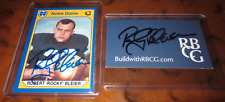 Lot of 2 Rocky Bleier signed autographed cards Steelers Notre Dame Running Back picture