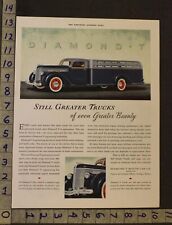 1937 DIAMOND T MOTOR CAR COMPANY CAB-OVER ENGINE LIVESTOCK CHICAGO TRUCK ADUP44 picture