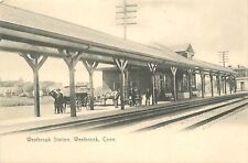 Postcard Connecticut Westbrook Station railroad Neidlinger undivided 23-8869 picture
