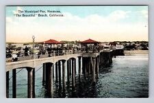 Hermosa CA-California, Municipal Pier, The Beautiful Beach, Vintage Postcard picture