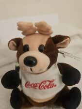 1997 Coca Cola reindeer Bean Bag Plush soft and cuddly picture