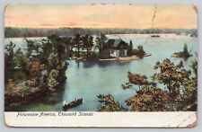 Thousand Islands New York, Picturesque Scenic View Boaters, Vintage Postcard picture