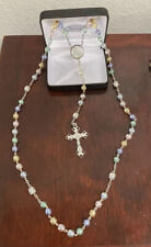 pewter glass beaded rosary picture