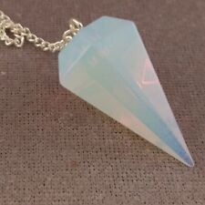 Professional Pendulum in OPALITE Divination Crystals Chakra Meditation Silver picture
