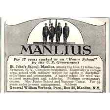 Manlius St. John's School Gen. William Verbeck NY - 1921 Original Ad TJ7-S7 picture