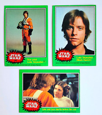 1977 Topps STAR WARS Cards LOT Luke Skywalker Princess Leia #214 235 264 Vintage picture