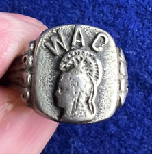 Vintage Original WWII WAC WAAC Sterling Silver Ring Womens Army Corps Jewelry picture