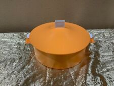 Tupperware UNIQUE Beautiful New Microsteamer Tortilla Keeper 1 1/2QT Mango Color picture