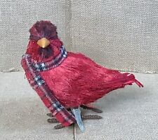 Regency International 6 Inch Frost Sisal Cardinal With Scarf Red Winter Bird picture