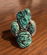 FRED GUERRO Native American Navajo Turquoise Sterling Silver Bracelet picture