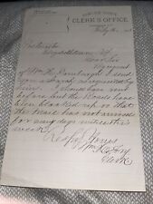 Antique 1883 Correspondence From Hamilton County NY New York Clerk to Postmaster picture