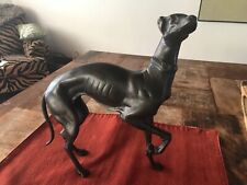 Vintage Cast Metal Bronze-Greyhound/Whippet figurine- 10 X 3x 12