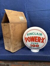 Original NOS Complete Sinclair Power-X 100 Octane Glass Body Gas Pump Globe picture