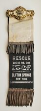 Vintage I.O.O.F. Oddfellows Rescue Lodge No. 286 In Memoriam Medal and Ribbon picture