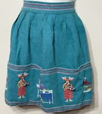 South American Mexican Half-style Kitchen Woven Apron Vintage 1970's 1980's picture