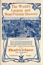 BUDWEISER ANHEUSER BUSCH BOTTLED BEER WORLD'S LARGEST AND MOST POPULAR BREWERY picture