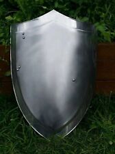 Medieval Heater Shield, Steel Knight Shield Battle Ready Armor Shield Best Home picture
