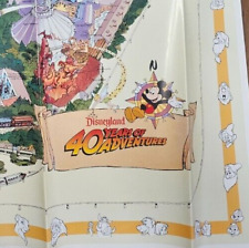 Disneyland 40 years of adventure poster map July 17, 1995 Glossy picture