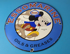 Vintage Esso Gasoline Sign - Mickey Mouse Service Station Porcelain Gas Sign picture