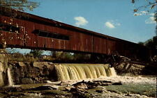 Indiana near Rockville Bridgeton Covered Bridge built 1868 ~ postcard  sku359 picture
