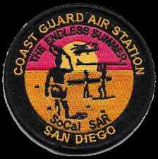 USCG SAN DIEGO ENDLESS SUMMER COAST GUARD HOOK & LOOP ROUND EMBROIDERED PATCH picture