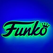 3D Printed BLACK LIGHT - 8.6 INCH - FUNKO Fan Sign (YELLOW) for your Funko Pops picture