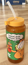 Vintage 1997 Garfield PAWS K Mart Plastic Water Bottle W/ Straw USA Made picture