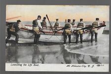 1907 Postcard: Launching the life Boat, Atlantic City NJ picture