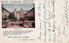 Glenwood Hot Springs CO Hotel Colorado c1905 EE Lucas Manager Vtg Postcard D53 picture